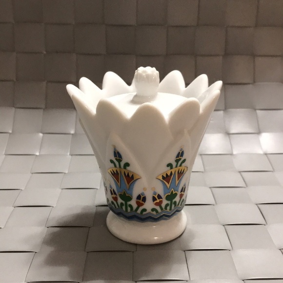 Vintage Elizabeth Arden Treasures of the Pharaohs Small Trinket Box Vase - Picture 3 of 11